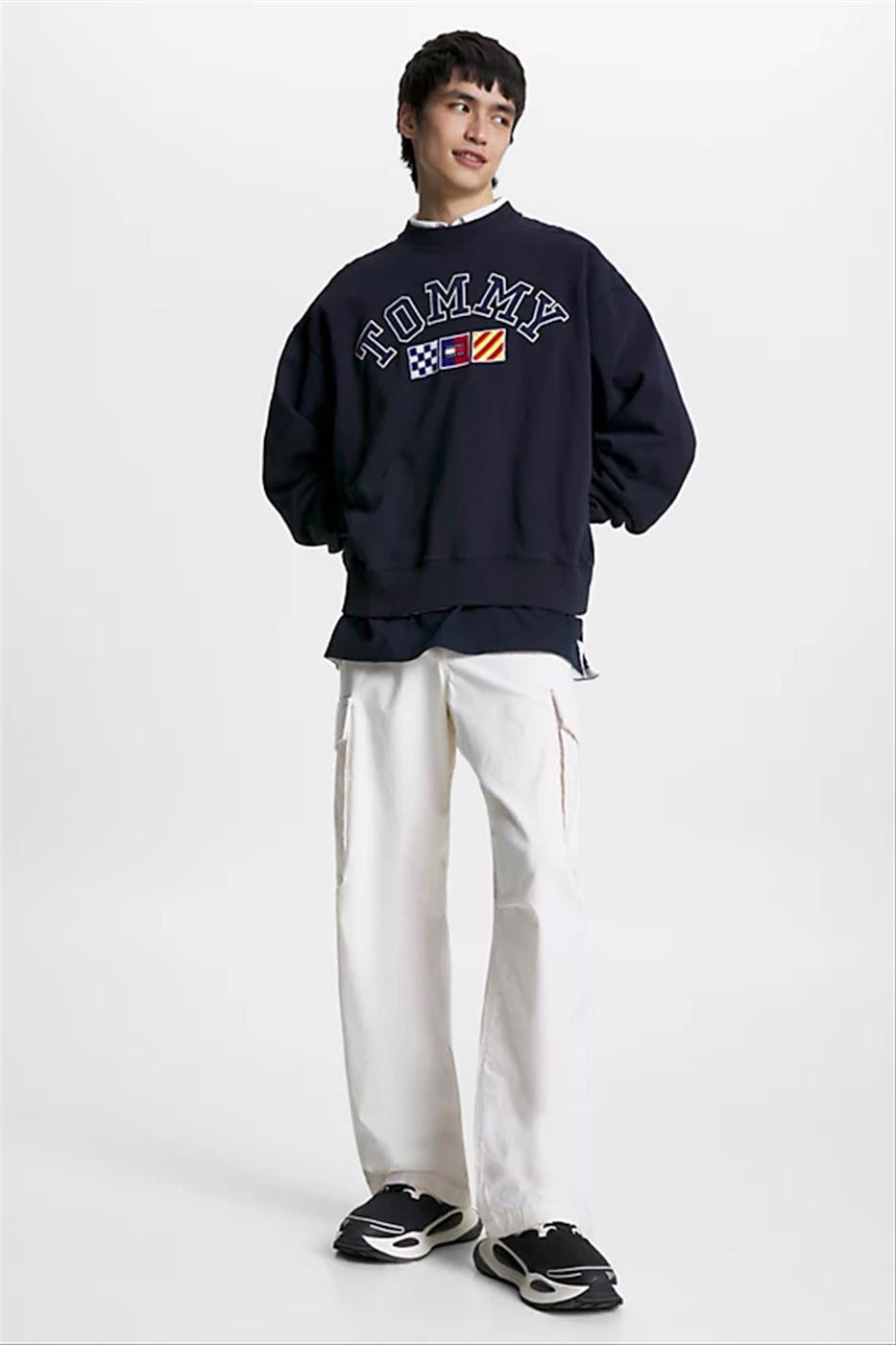 Tommy Jeans - Donkerblauwe Archive Crew sweater