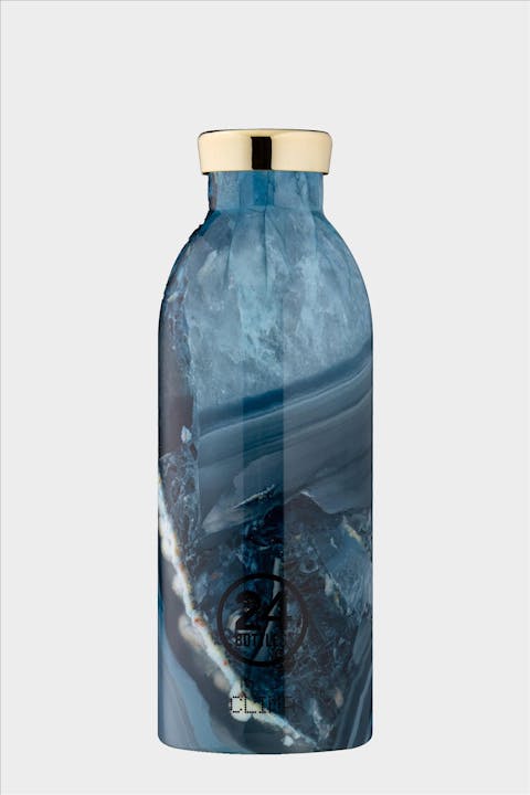 24 bottles - Blauw-groene gemarmerde Clima Bottle Thermo Drinkfles