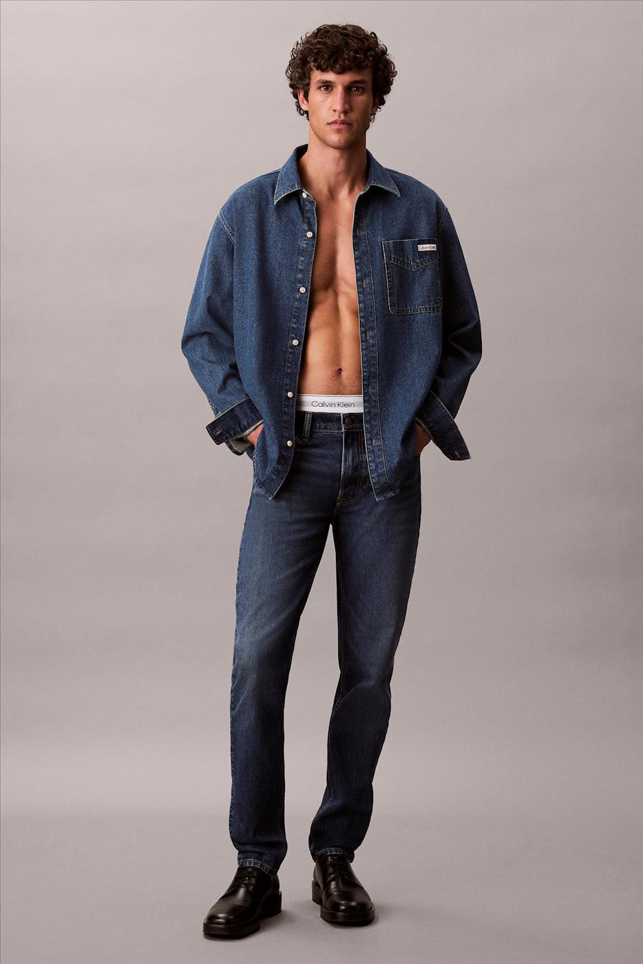 Calvin Klein Jeans - Donkerblauwe Sahara slim taper jeans