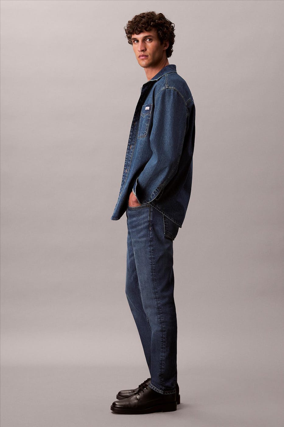 Calvin Klein Jeans - Donkerblauwe Sahara slim taper jeans
