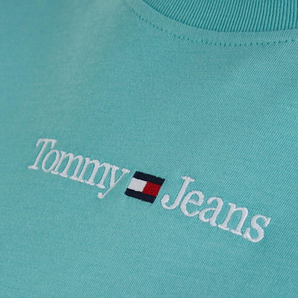 Tommy Jeans - Muntgroene Classic Serif T-shirt