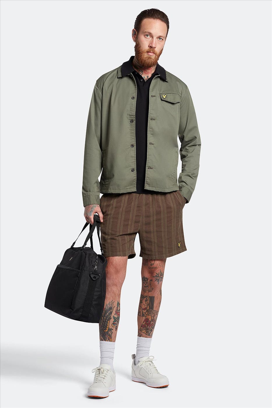 Lyle & Scott - Zwarte Textured polo