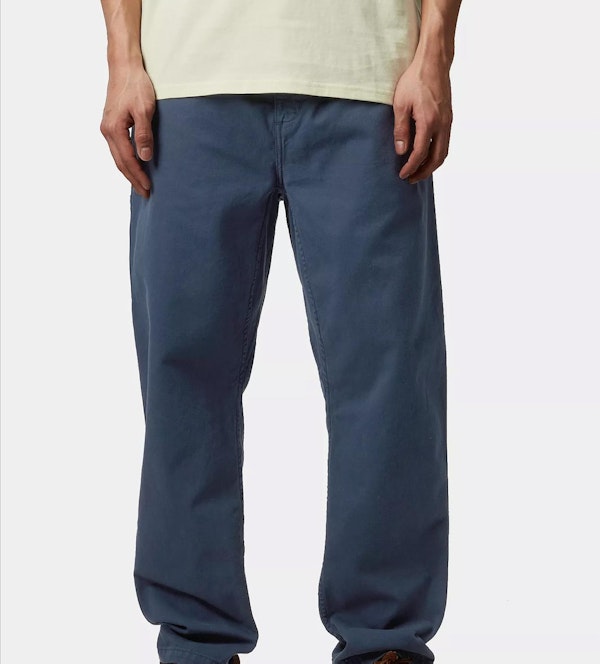 Carhartt WIP - Donkerblauwe Flint regular tapered broek