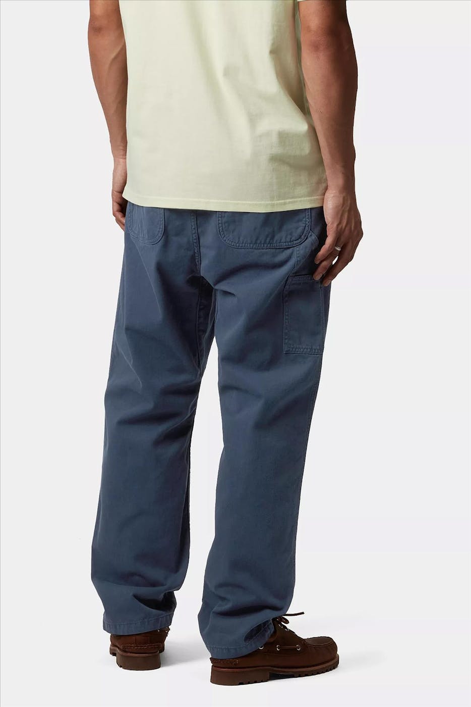 Carhartt WIP - Donkerblauwe Flint regular tapered broek