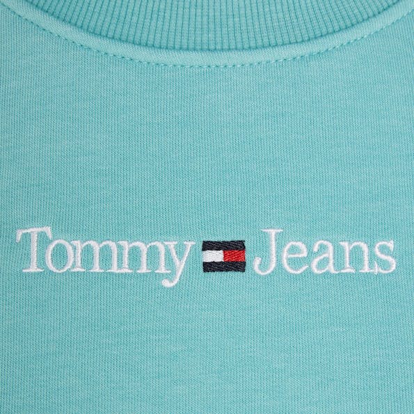 Tommy Jeans - Muntgroene Serif Logo sweater
