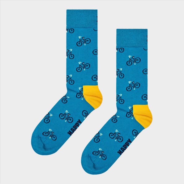 Happy Socks - Blauwe Bike sokken, maat: 41-46