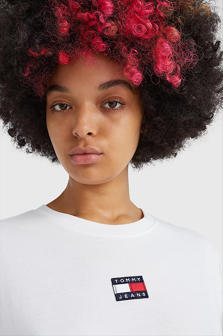 Tommy Jeans - Witte Center Badge T-shirt