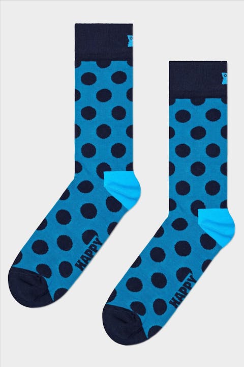 Happy Socks - Blauwe Big Dot sokken, maat: 41-46
