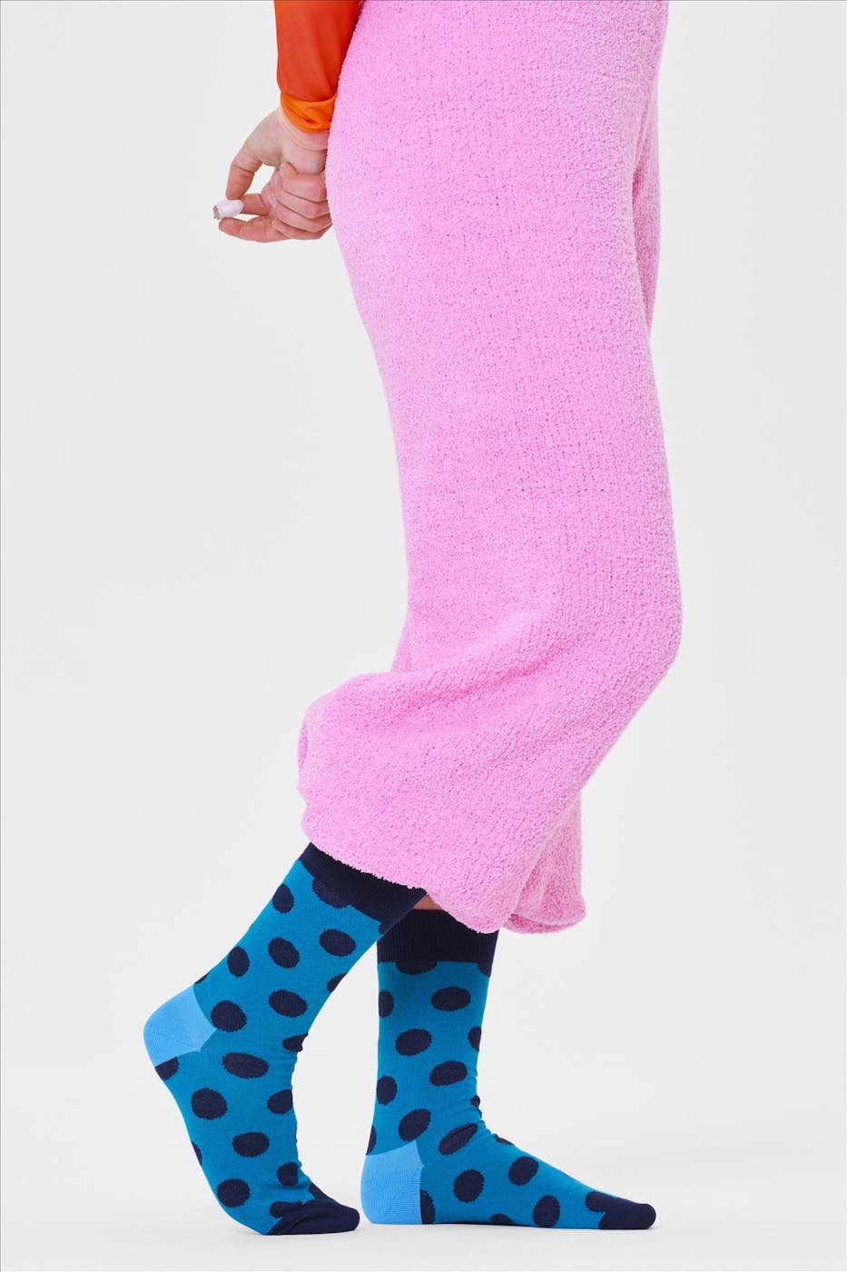 Happy Socks - Blauwe Big Dot sokken, maat: 41-46