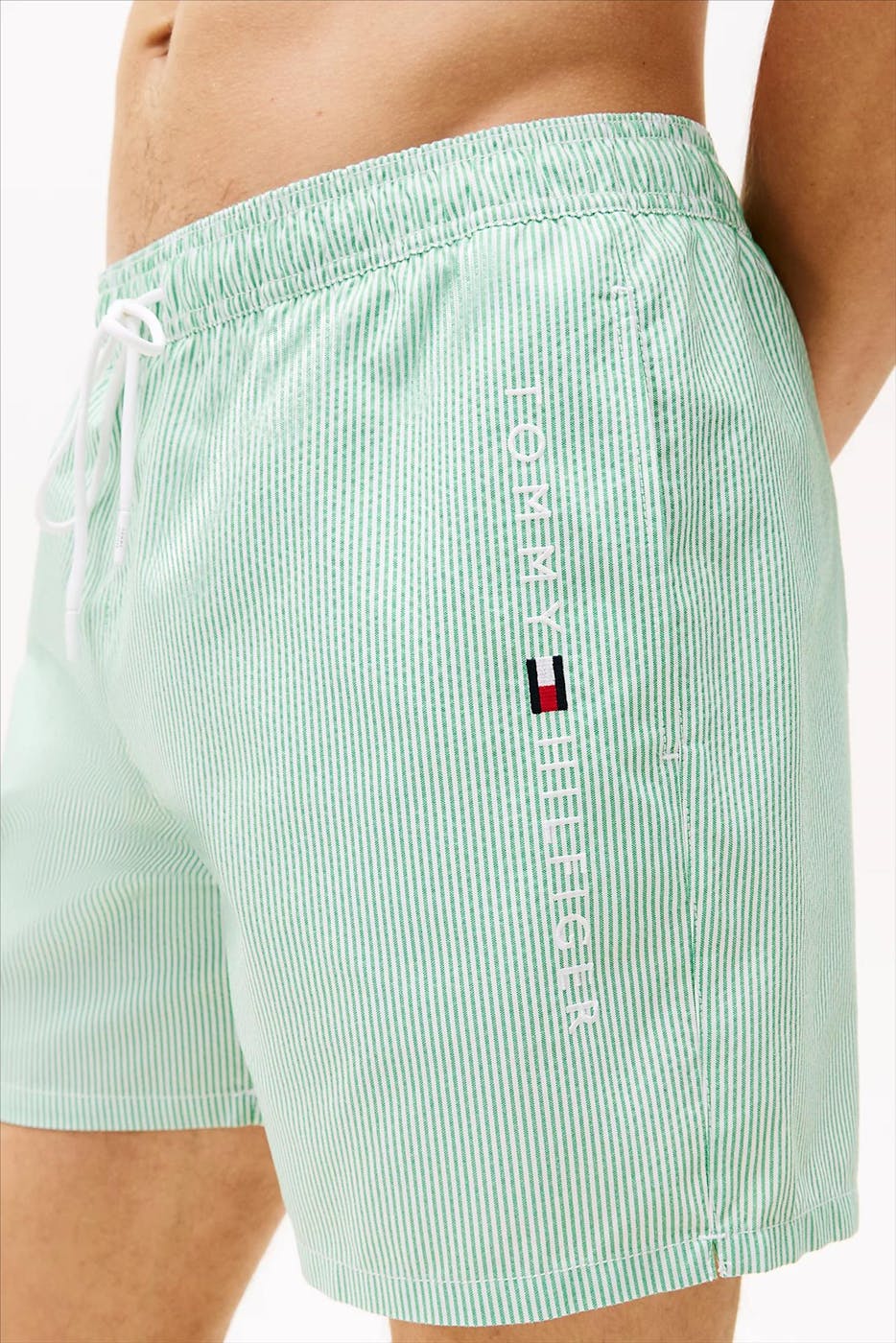 Tommy Hilfiger Underwear - Groen-Witte Original zwemshort