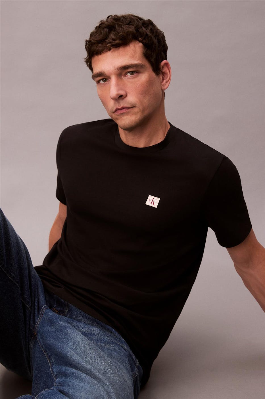 Calvin Klein Jeans - Zwarte Classic Badge T-shirt