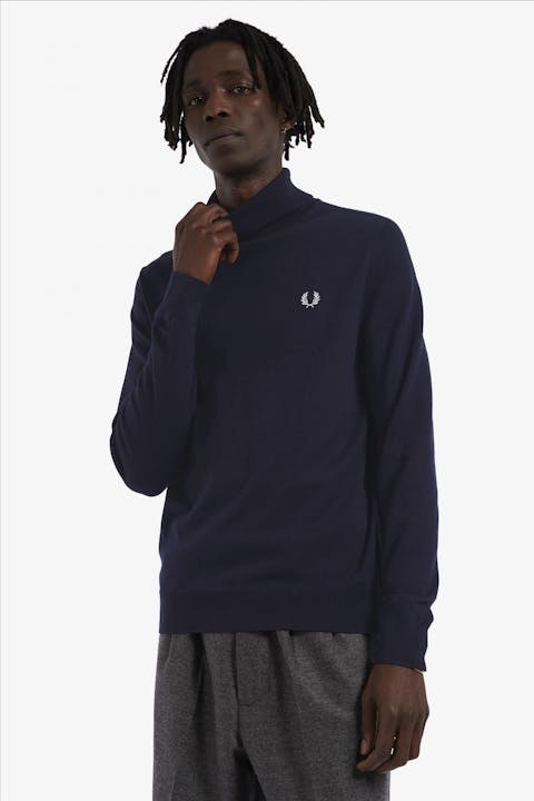 Fred Perry - Donkerblauwe Roll Neck trui