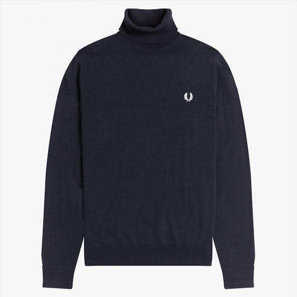 Fred Perry - Donkerblauwe Roll Neck trui