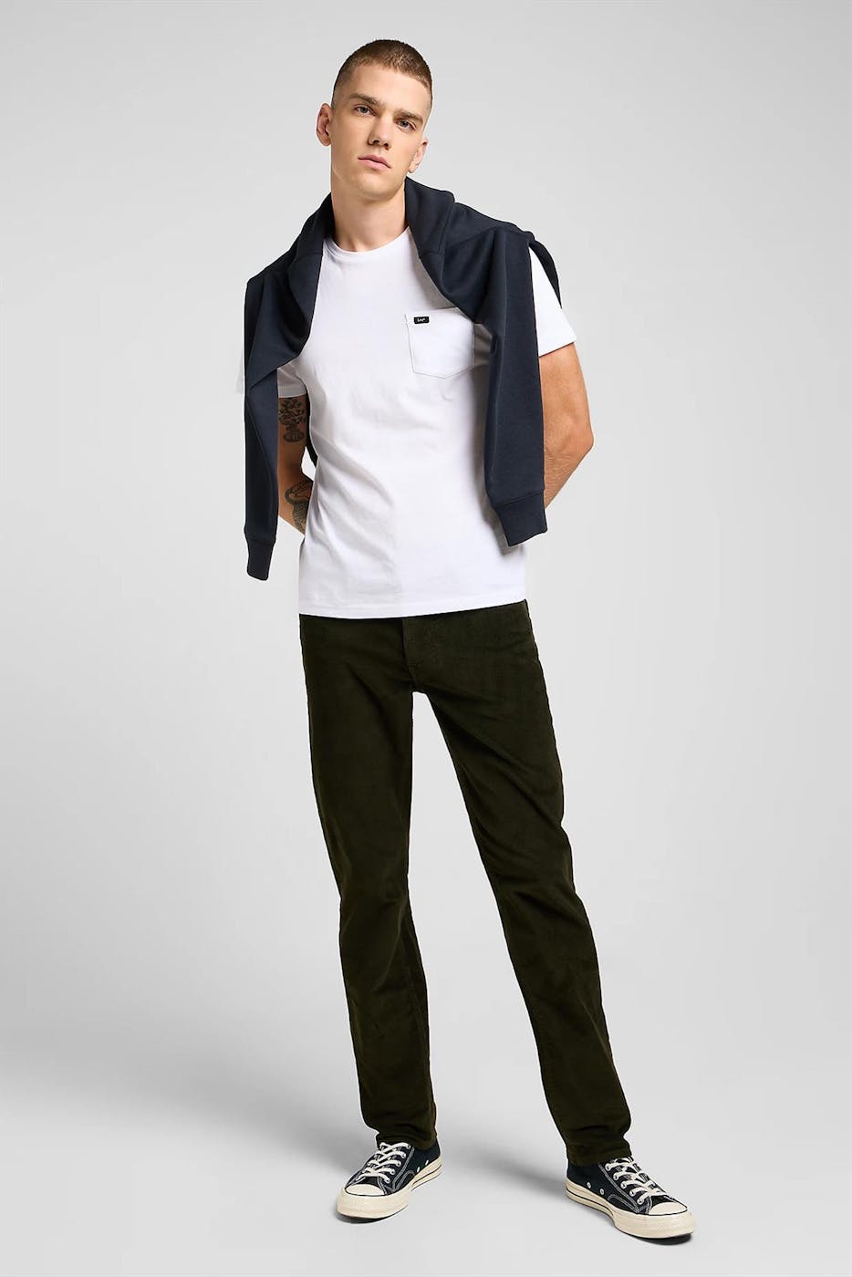 Lee - Donkergroene Daren Corduroy broek