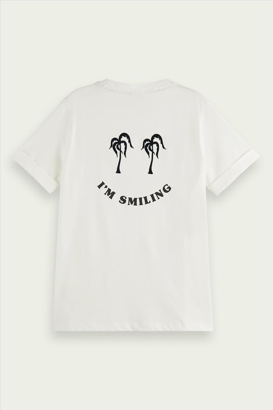 Scotch & Soda - Witte palmboom T-shirt