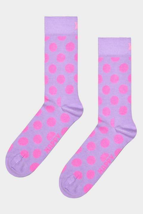 Happy Socks - Lila Big Dot sokken, maat: 36-40