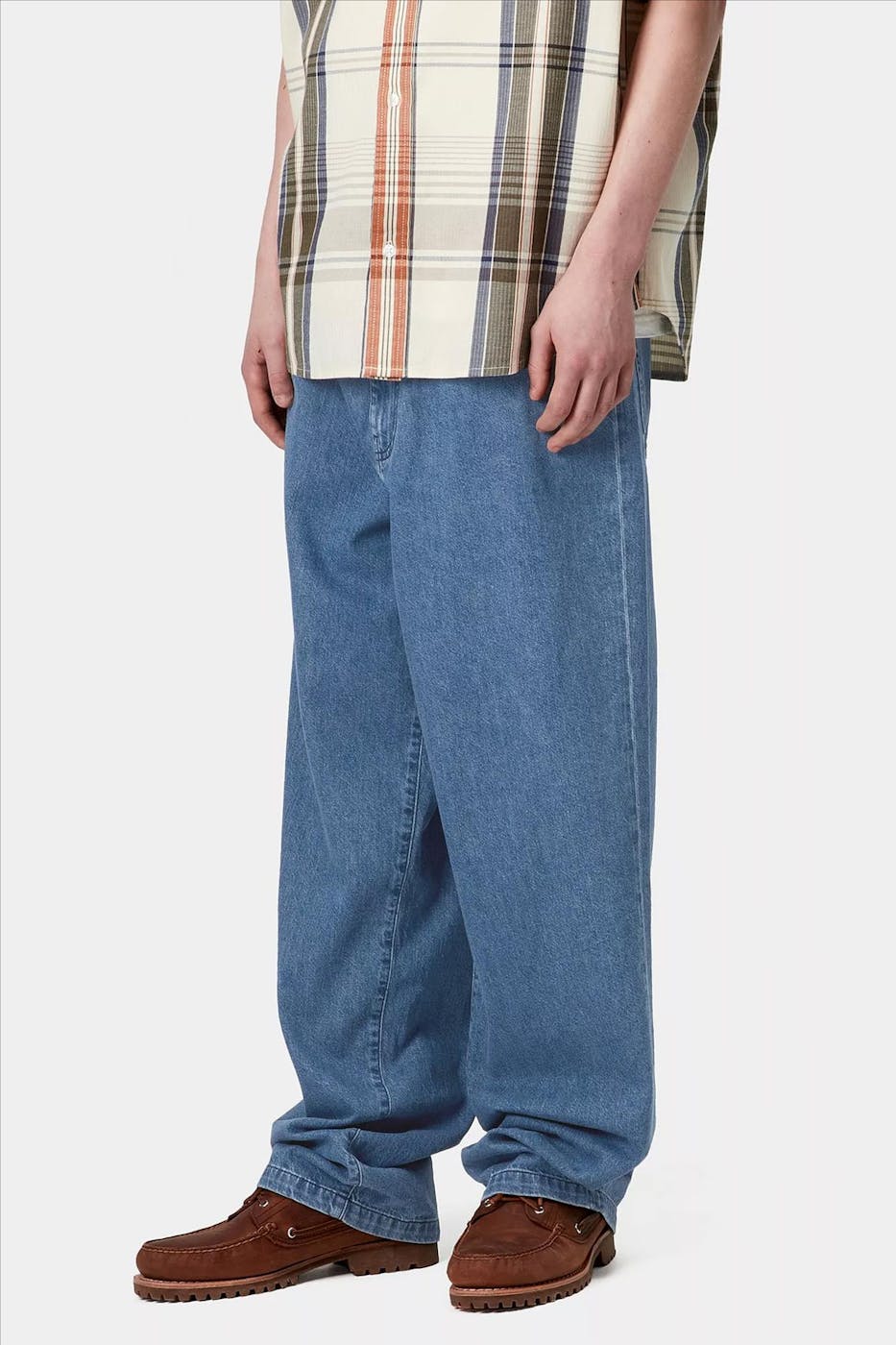 Carhartt WIP - Donkerblauwe Lucas loose tapered jeans