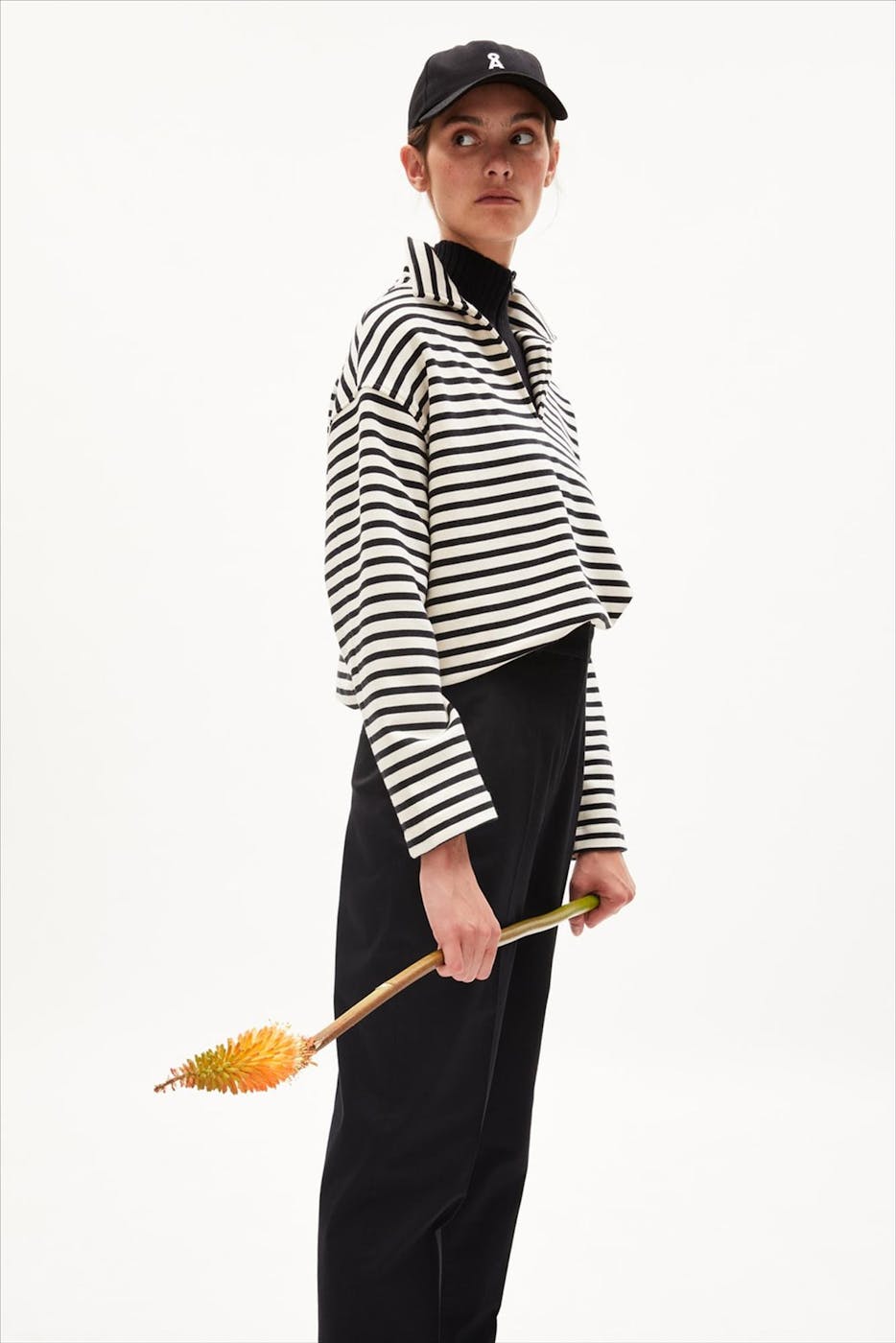 Armed Angels - Zwart-witte Nairaa Stripe sweater