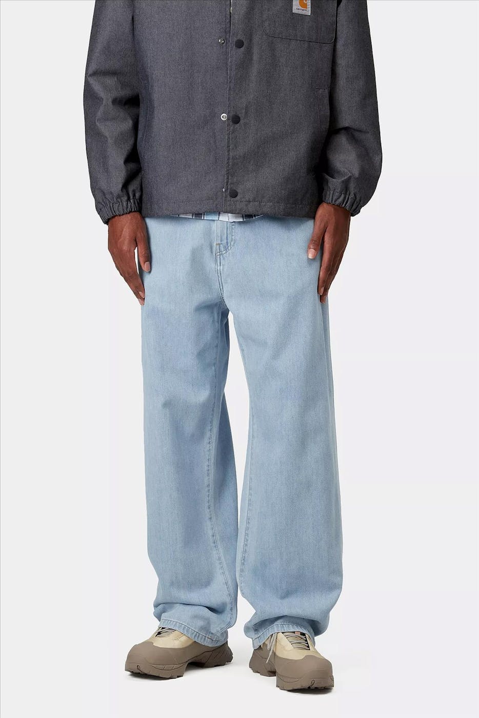 Carhartt WIP - Lichtblauwe Lucas loose tapered jeans