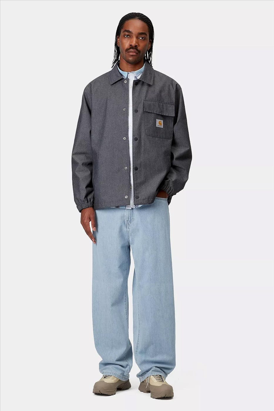 Carhartt WIP - Lichtblauwe Lucas loose tapered jeans