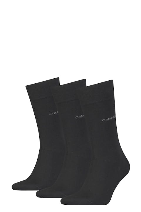 Calvin Klein - Zwarte 3-pack sokken, maat: one size