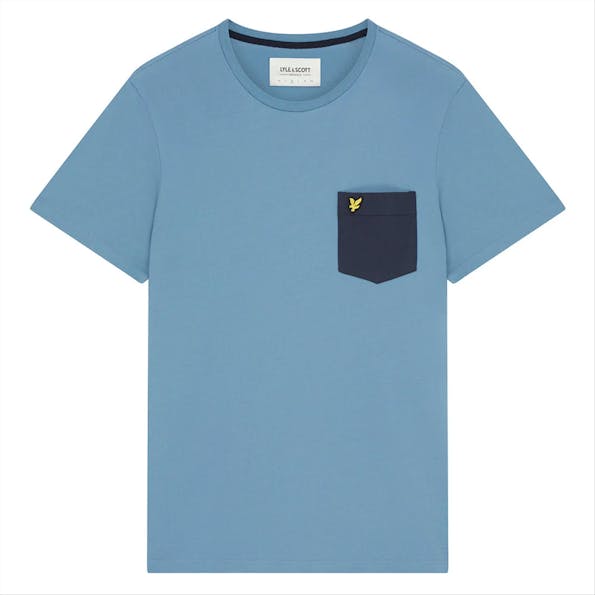 Lyle & Scott - Blauwe Contrast Pocket T-shirt