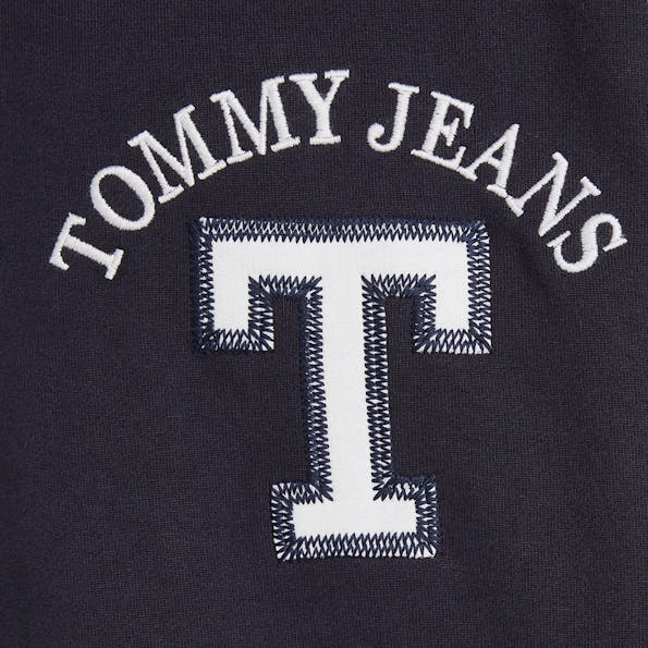 Tommy Jeans - Donkerblauwe Letterman hoodie