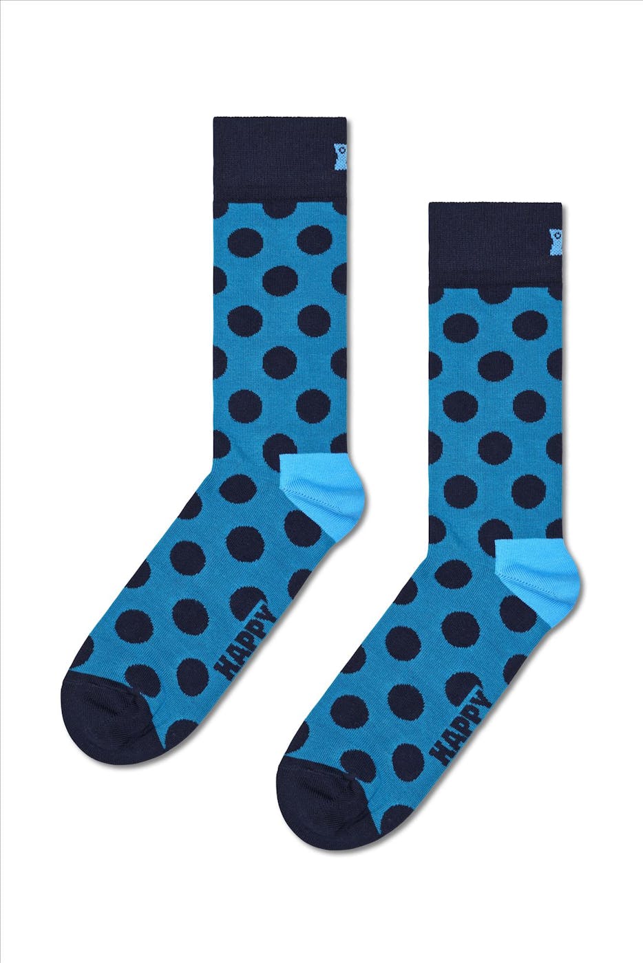 Happy Socks - Blauwe Big Dot sokken, maat: 36-40