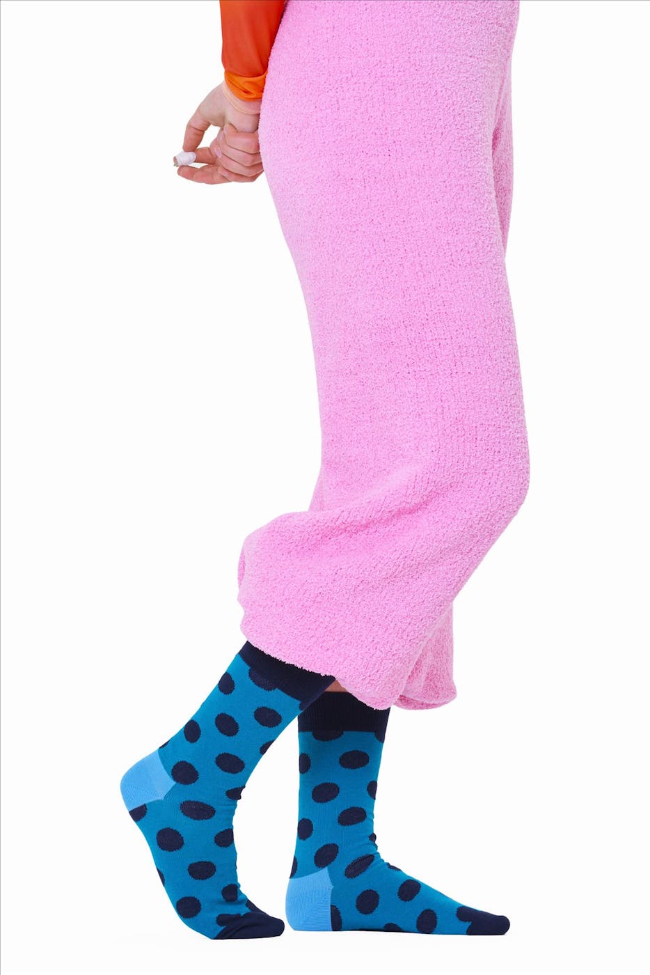Happy Socks - Blauwe Big Dot sokken, maat: 36-40
