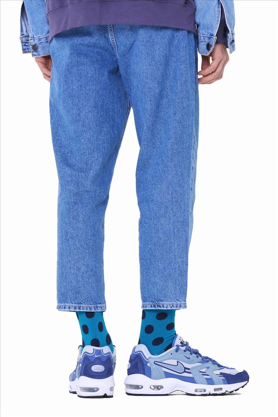 Happy Socks - Blauwe Big Dot sokken, maat: 36-40