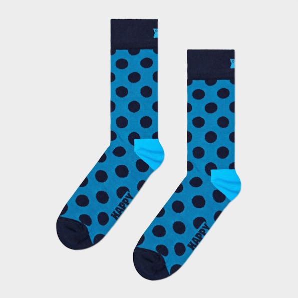 Happy Socks - Blauwe Big Dot sokken, maat: 36-40