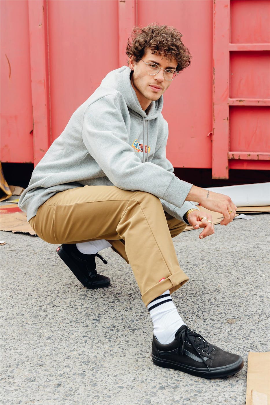 Brooklyn - Wit-zwarte sportsokken, maat: one size