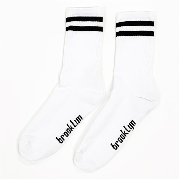 Brooklyn - Wit-zwarte sportsokken, maat: one size