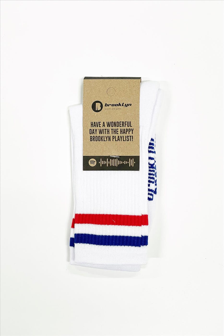 Brooklyn - Wit-blauw-rode sportsokken, maat: one size