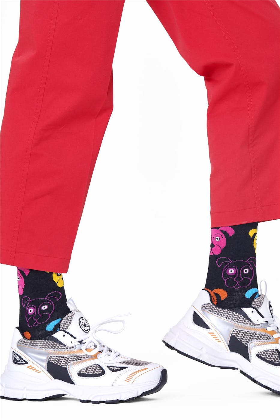 Happy Socks - Zwarte Animal Dog sokken maat 36-40