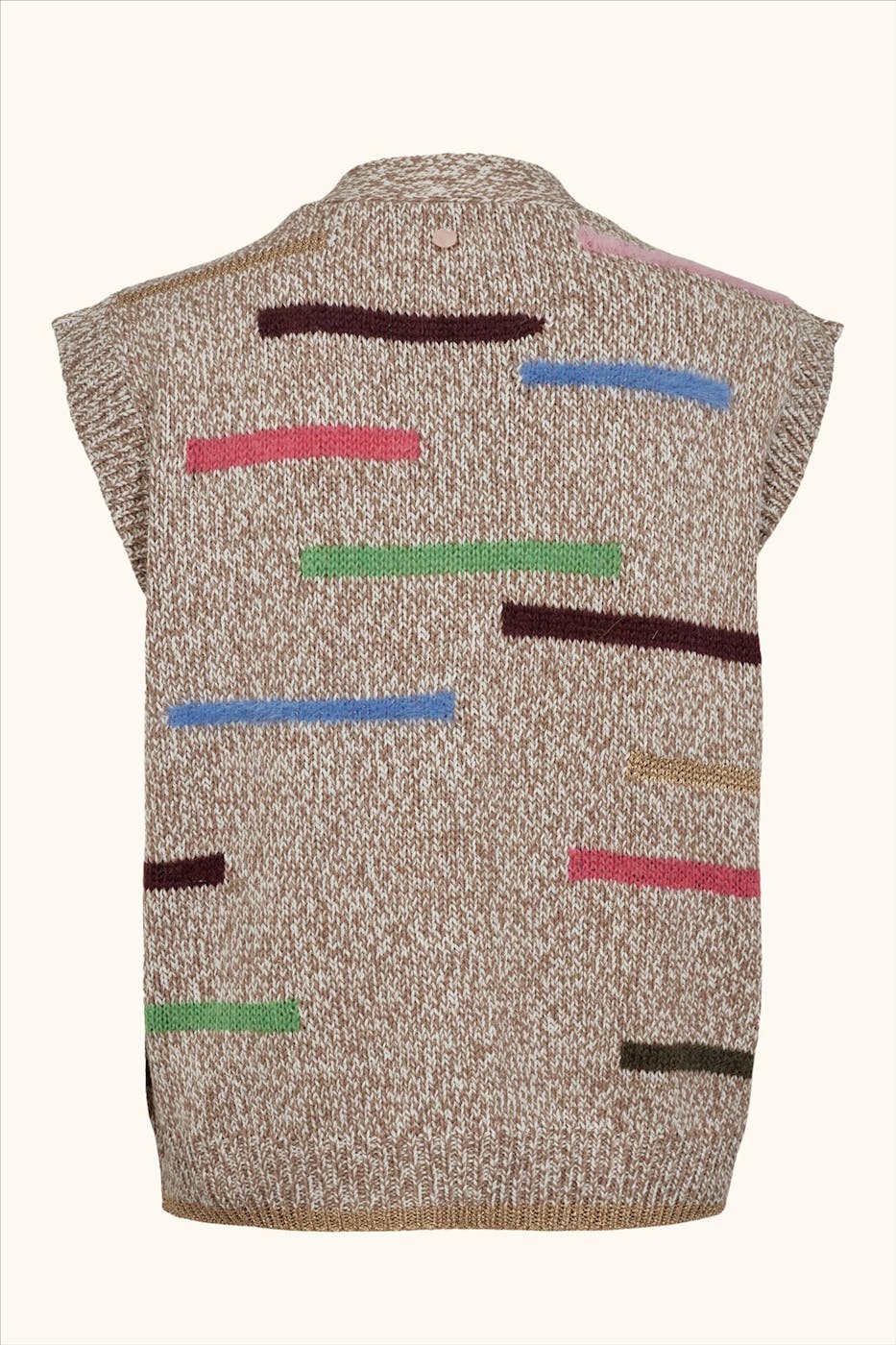 Nümph - Ecru-Bruine Iga Melange cardigan