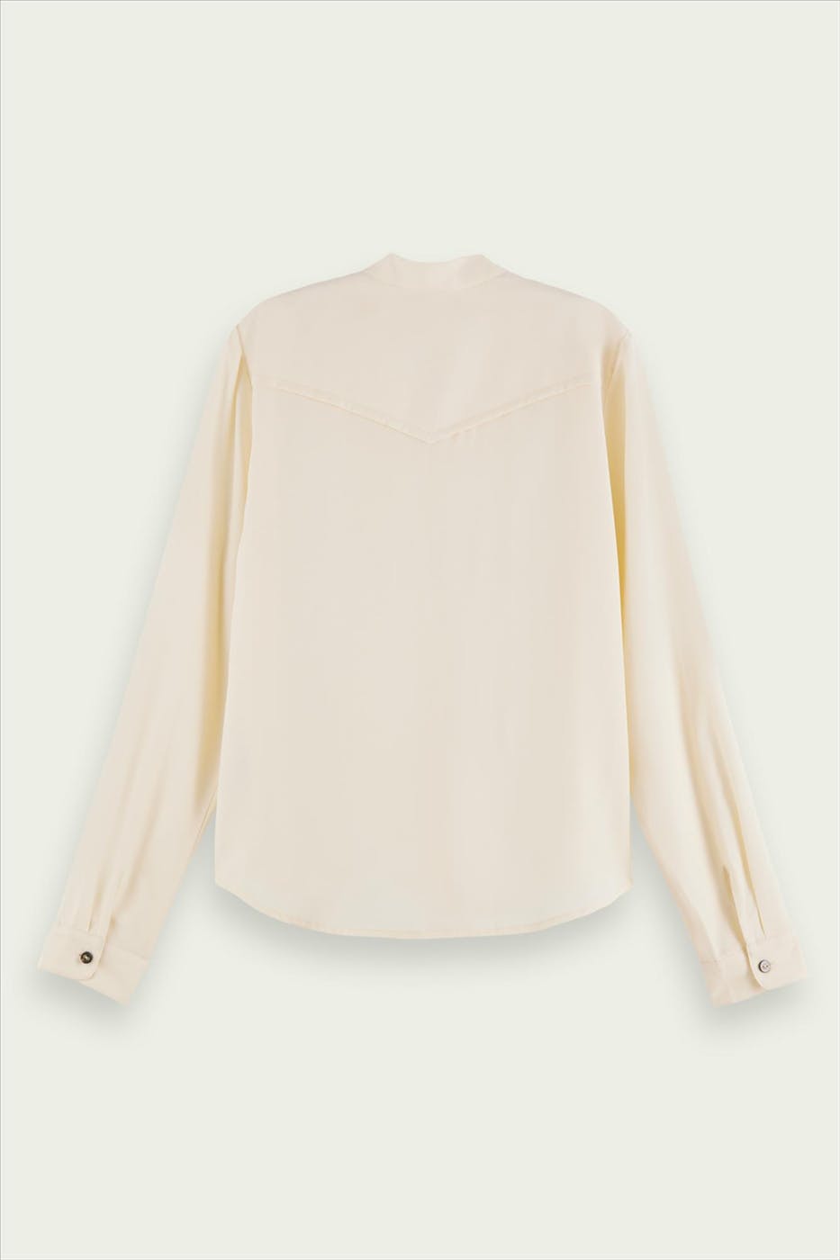 Scotch & Soda - Beige Mao western blouse