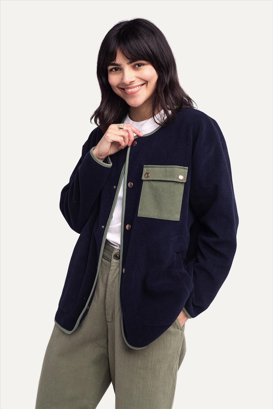 OLOW - Donkerblauwe Okina sweater