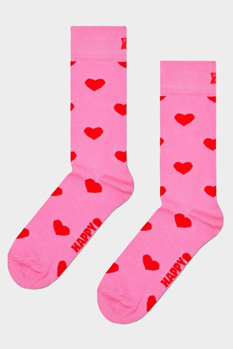 Happy Socks - Roze Heart sokken, maat: 36-40