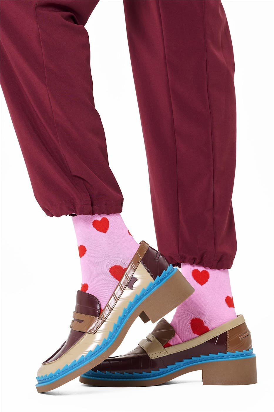 Happy Socks - Roze Heart sokken, maat: 36-40