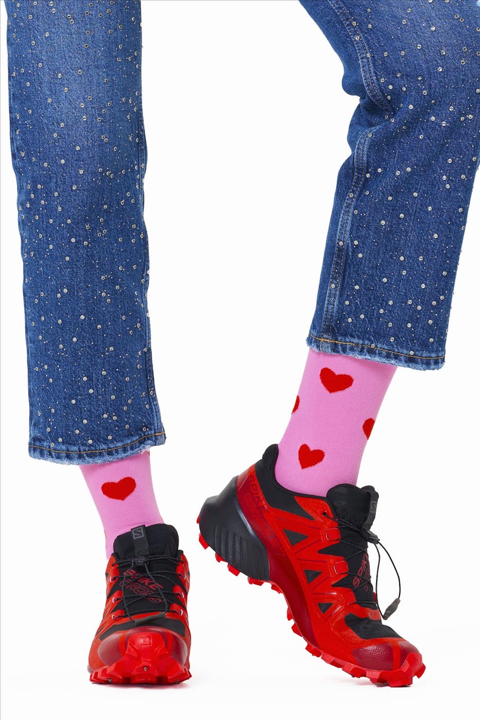 Happy Socks - Roze Heart sokken, maat: 36-40