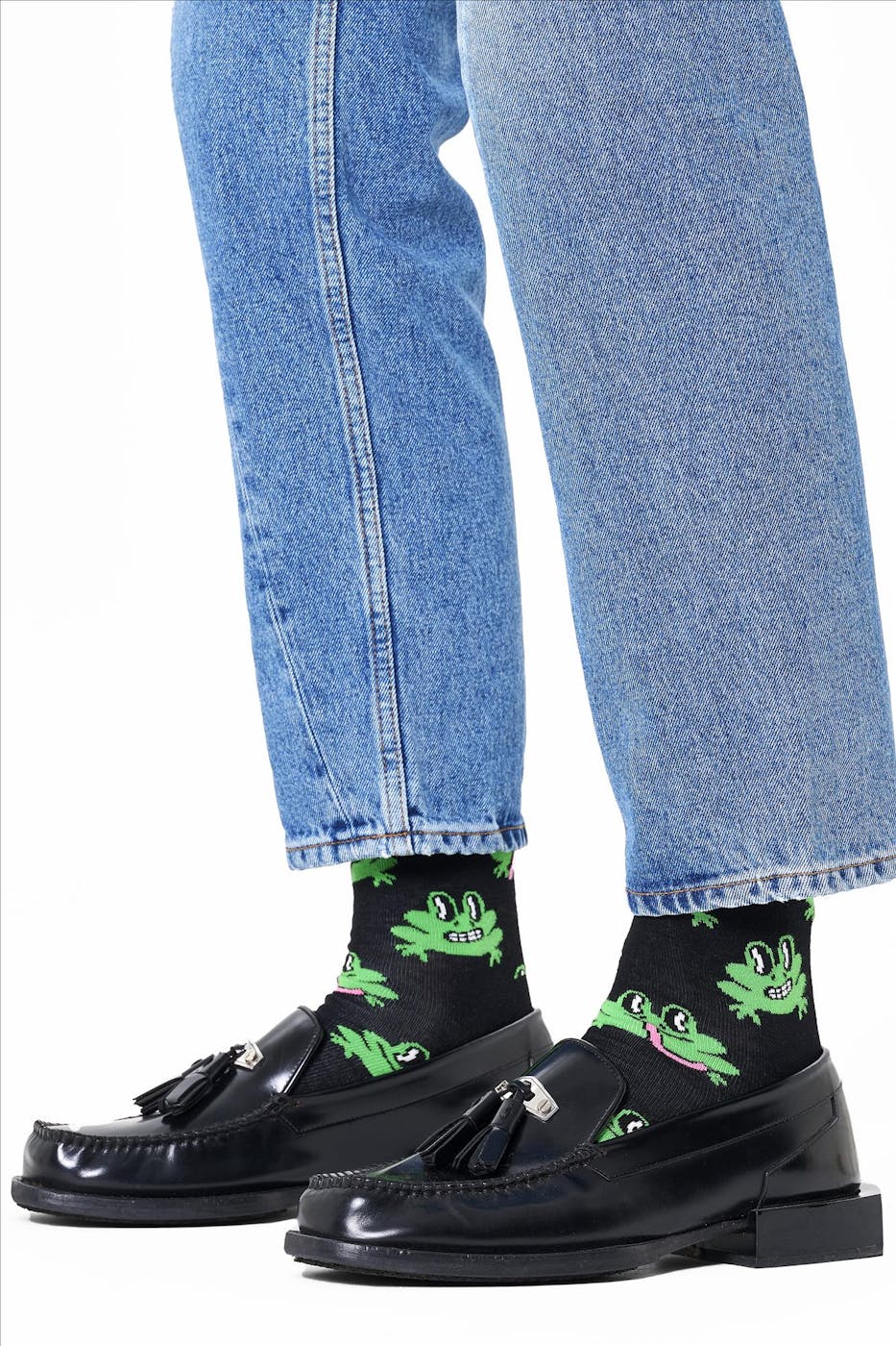 Happy Socks - Zwarte Frog sokken, maat: 41-46