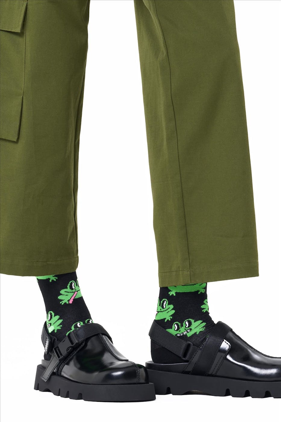 Happy Socks - Zwarte Frog sokken, maat: 41-46