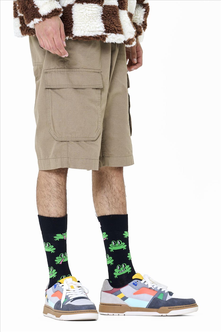 Happy Socks - Zwarte Frog sokken, maat: 41-46