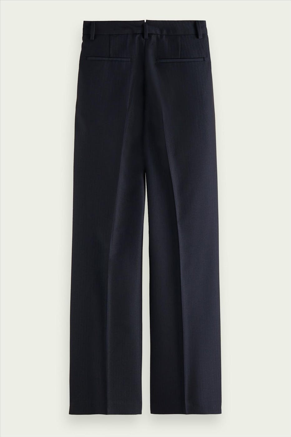 Scotch & Soda - Donkerblauwe Edie straight fit geklede broek