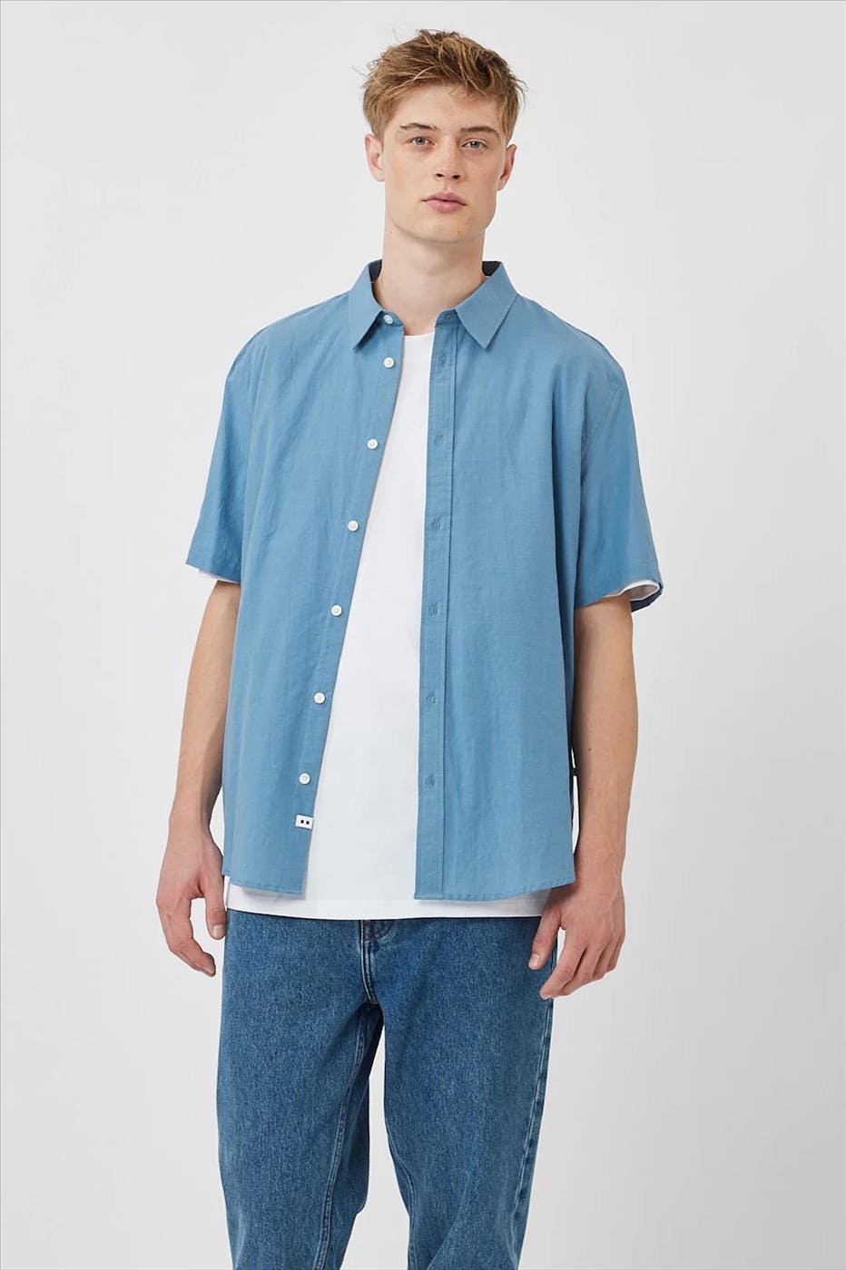 Minimum - Blauw Eric hemd