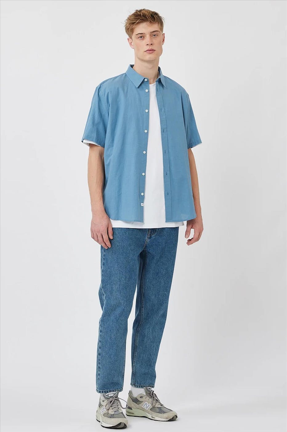Minimum - Blauw Eric hemd