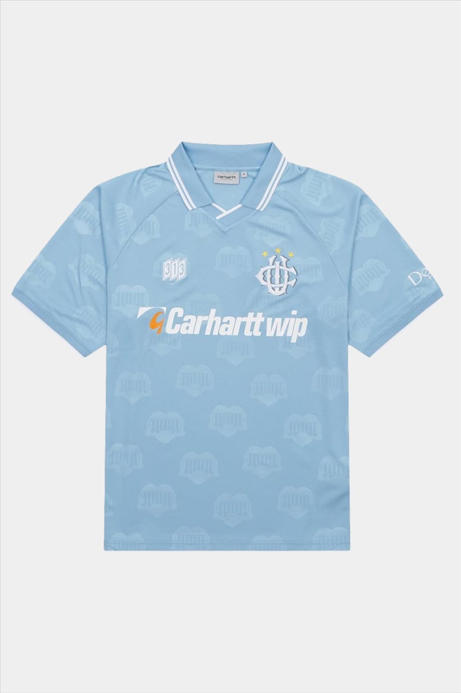 Carhartt WIP - Lichtblauwe Hartt's Football T-shirt