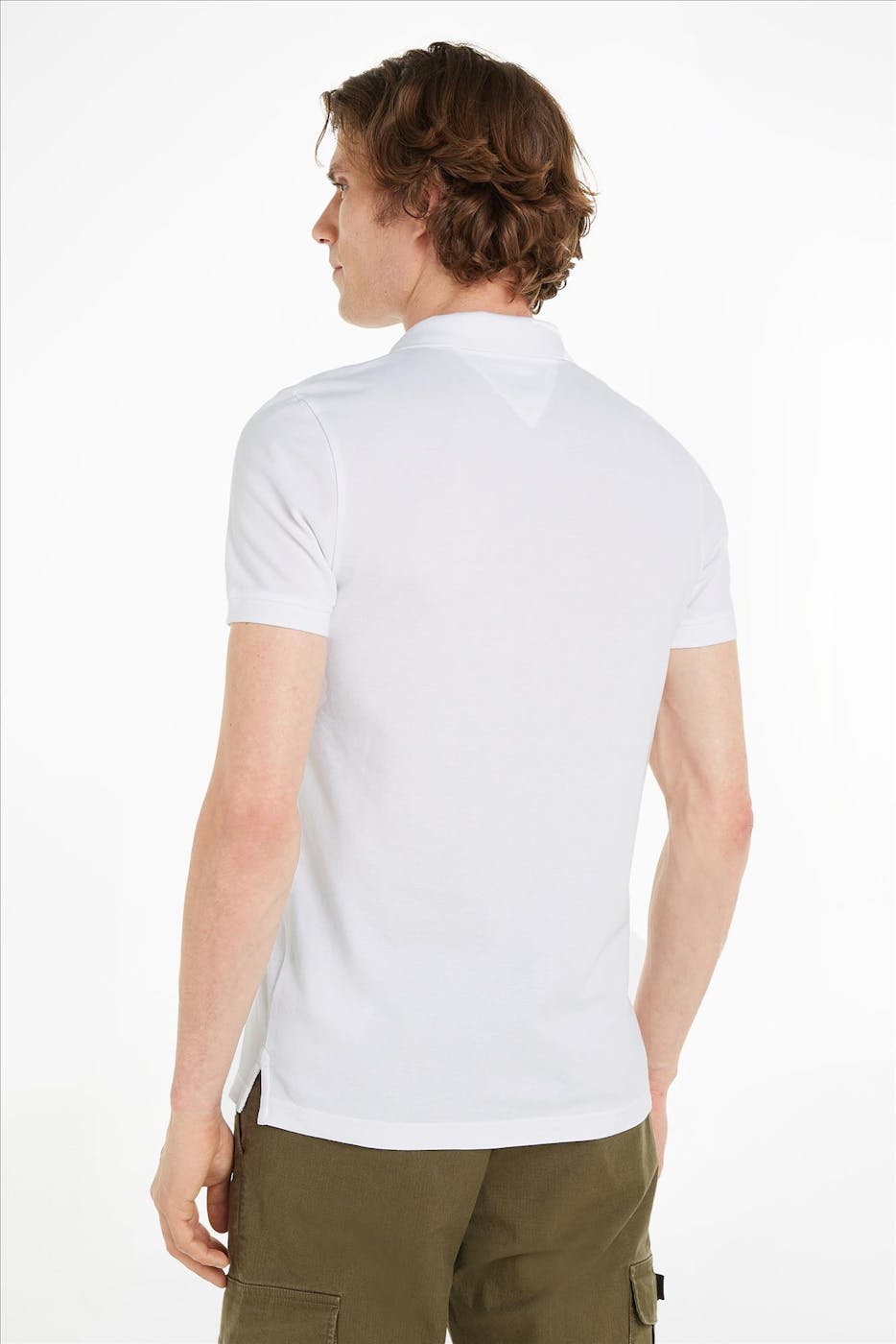 Tommy Jeans - Witte Slim Placket polo