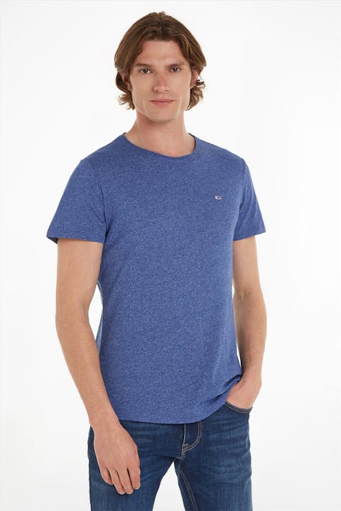 Tommy Jeans - Blauwe Slim Jaspe T-shirt